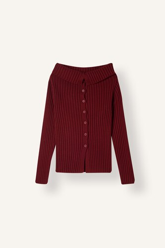 Әйелдерге қызыл Regular Fit кардиган