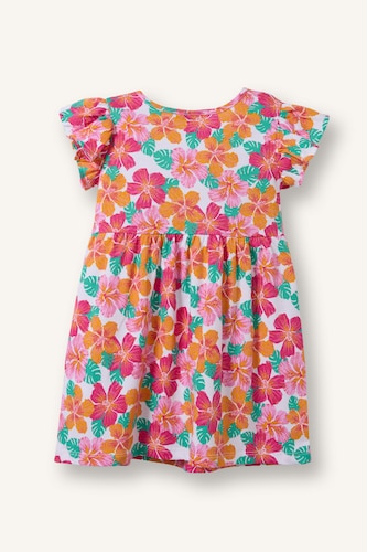 Printed Strappy Knitted Dress