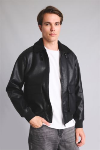 Ерлер қара Regular Fit куртка
