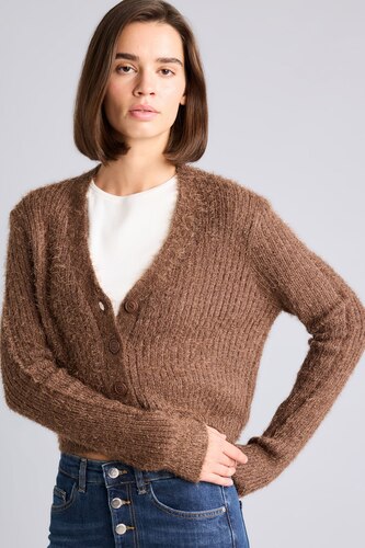 Әйелдерге Қоңыр Regular Fit кардиган