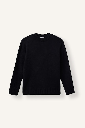 Oversize Fit Basic Crew Neck Knit Pullover