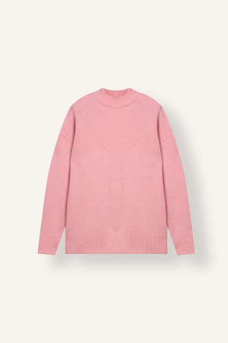 Relaxed Fit Basic Crew Neck Pullover