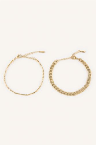 Women Altın 2 piece Bracelet