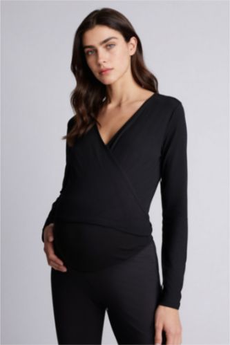 نساء أسود بلوزة قصة عادية