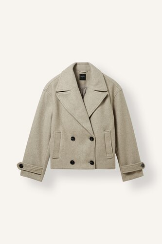 Regular Fit Short Wool Blend Coat