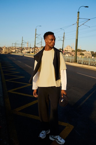 Men Anthracite Trousers