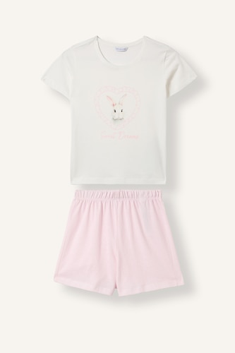 GIRLS & TEENS Light Pink Girl Regular Fit 2 Piece Pyjama Set