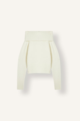 Pull slim à épaules dénudées