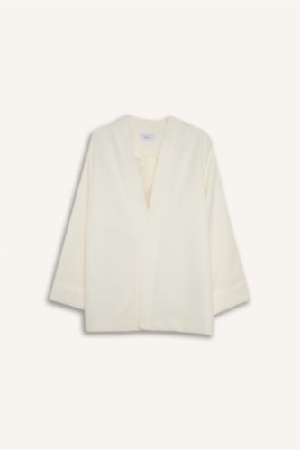 نساء بيج فاتح سترة بليزر قصة مريحة