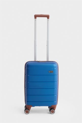 Kadın Lacivert Küçük Unisex Sert Kapaklı Valiz