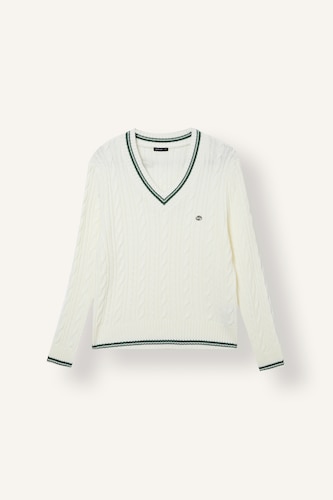 Pull en tricot à col V Coupe régulière