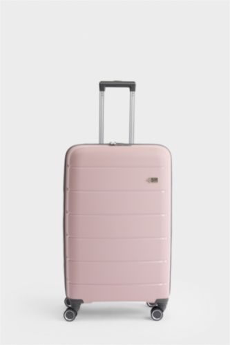 Kadın Pembe Buyuk Unisex Sert Kapaklı Valiz