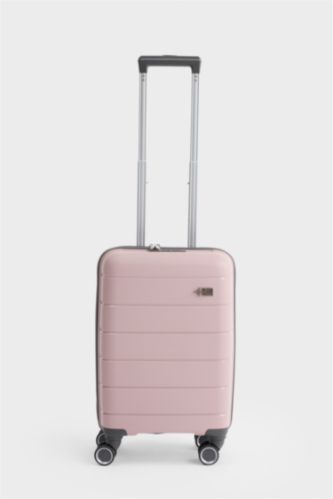 Kadın Pembe Kucuk Unisex Sert Kapaklı Valiz
