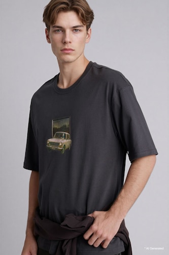 Leonardo da Vinci Boxy Fit Slogan Print T-Shirt