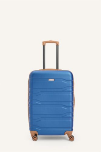 Kadın Mavi Orta Unisex Sert Kapaklı Büyük Boy Valiz