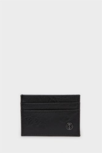 Erkek Siyah Erkek Suni Deri Kartlık