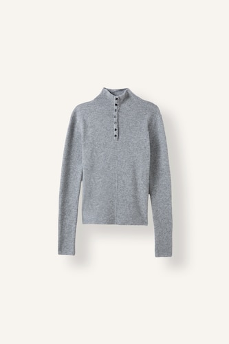 Әйелдерге Сұр Меланж Fitted жемпір