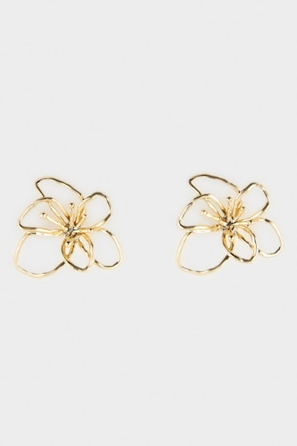 Woman Flower Pattern Earrings