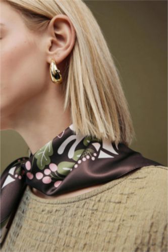 Kadın Altın Kadın 2'li Küpe