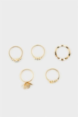 Kadın Altın Kadın 5'li Yüzük