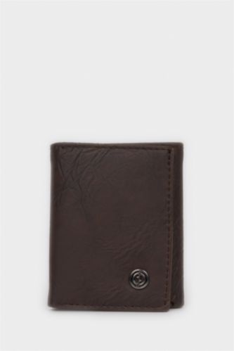 Erkek Kahve Erkek Suni Deri Cüzdan