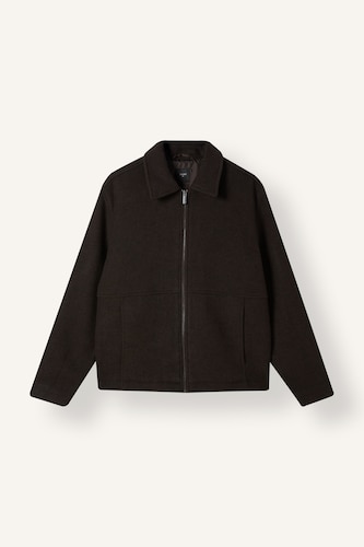 Regular Fit Zip-Up Shirt Collar Jacket
