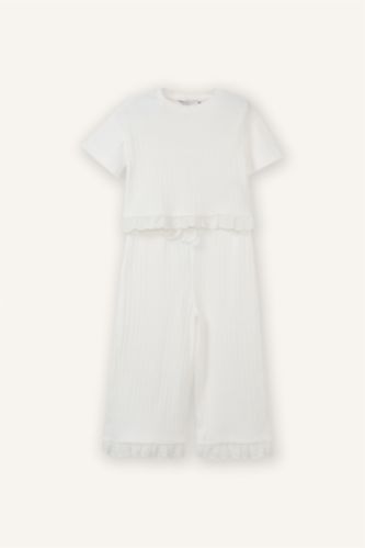 Kız Bebek Ekru 2'li Takım Kız Bebek