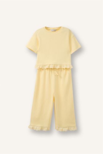 BABY GIRL Light Yellow Baby Girl 2 Piece Set