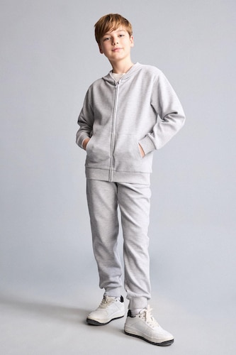 أولاد ميلانج رمادي Boy Elastic Waist Pocket Sweatpants