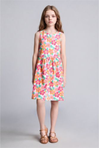 Young Girls - Teen Girls White Regular Fit Sleeveless Knitted Dress