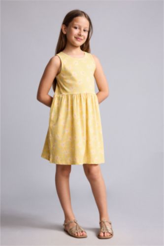 Young Girls - Teen Girls Light Yellow Regular Fit Sleeveless Knitted Dress