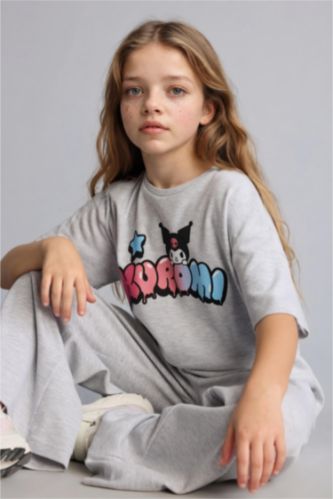 Kız Çocuk - Genç Kız Açık Gri Melange Hello Kitty 2'Li Takım Kız Çocuk