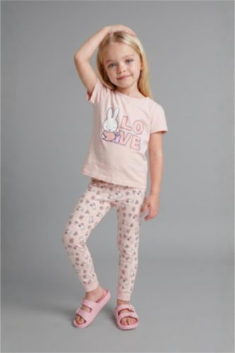 Kız Bebek Açık Pembe Miffy 2'li Pijama Takımı Kız Bebek
