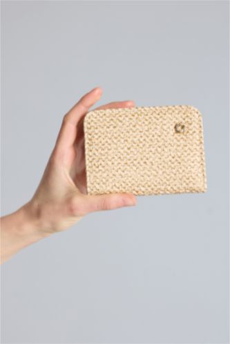 Kadın Bej Suni Deri Cüzdan