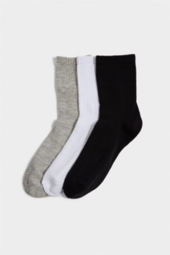Erkek Çocuk - Genç Erkek Karma 3'lü Pamuklu Uzun Çorap Erkek Çocuk