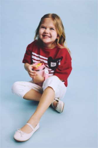 Сәби Қыз қызыл Қыз бала сәбилерге арналған жолақты футболка шалбар 2 дана жинақ