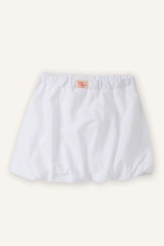 Kız Bebek Beyaz Basıc Düz Poplin Etek Kız Bebek