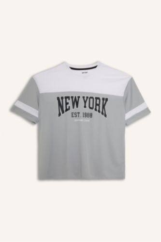Men Light Grey Oversize Fit Short Sleeve T-Shirt