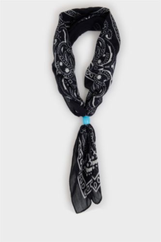 Women NAVY Woman Paisley Patterned Foulard
