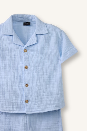 Baby Boy Muslin 2 Piece Set