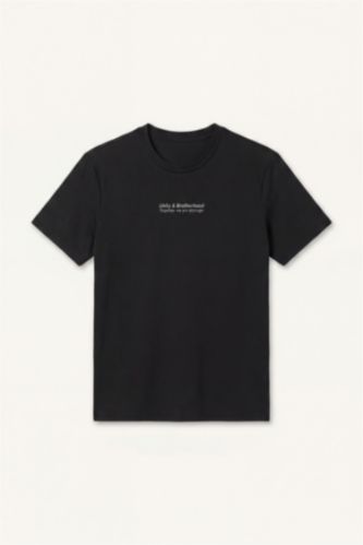 Young Boys - Teen Boys Black Oversize Fit Slogan Short Sleeve T-Shirt