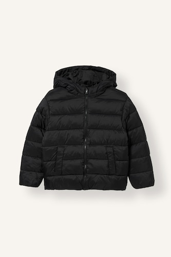 Girl Water-Repellent Pockets Hooded Zip-Up Puffer Jacket