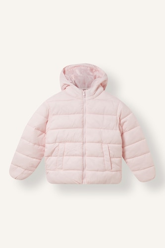 Girl Water-Repellent Pockets Zip-Up Puffer Jacket