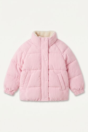Baby Girl Half Turtleneck Puffer Jacket