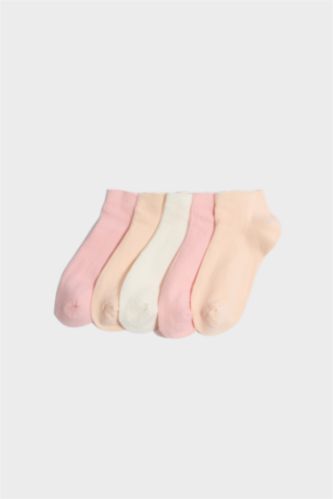 Young Girls - Teen Girls Light Pink Girl 5 Piece Short Socks