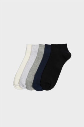 رجالي رمادي 5 Piece Cotton Short Socks