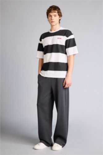 Erkek Antrasit Geniş Paça Pantolon