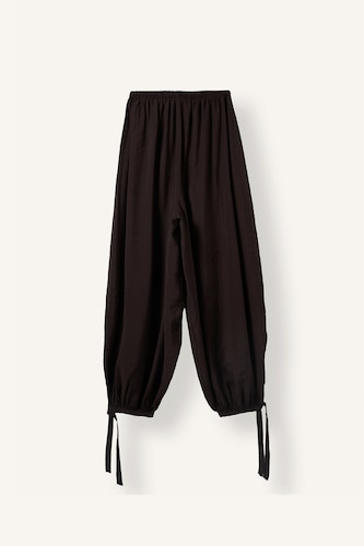 Balloon Fit Modal Elastic Waist and Hems Trousers