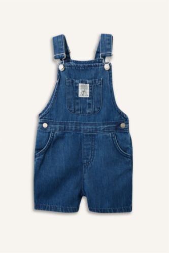 Baby Boys Blue Denim Regular Fit Jumpsuit