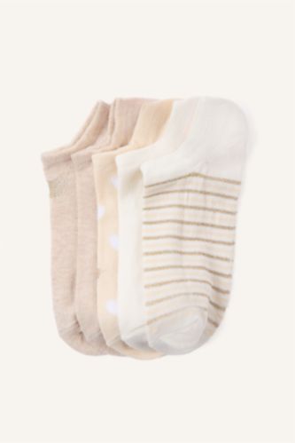 حريمي MIXED شرابات سنيكرز حريمي قطن - 5 قطع